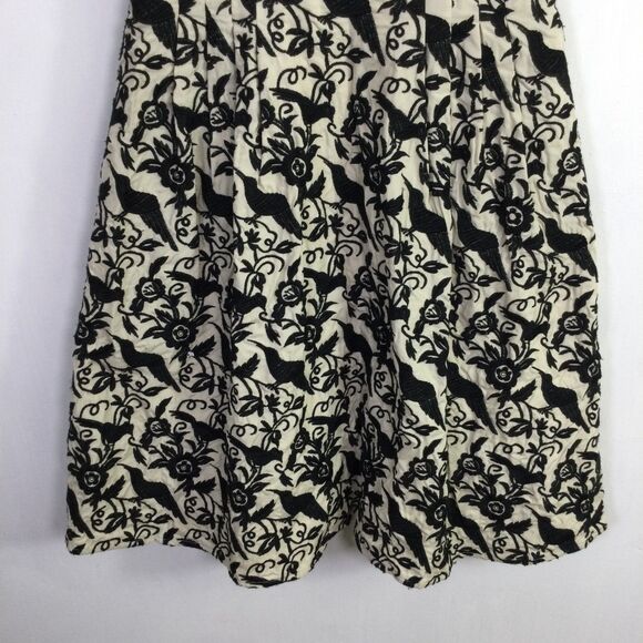 Betsey Johnson Womens Fit & Flare Halter Midi Dress Embroidered Black Bird - Picture 3 of 16